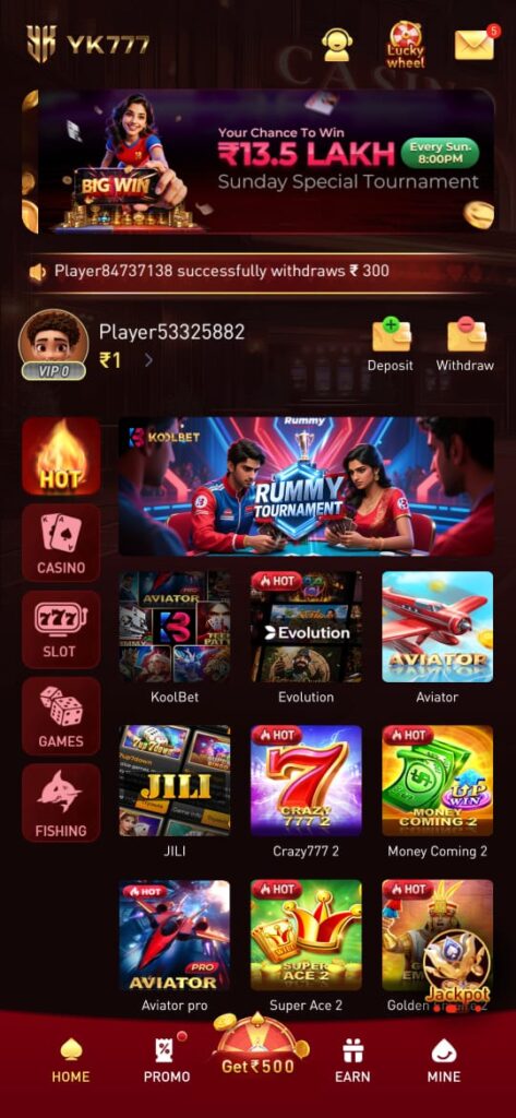 yk777 Game app Download